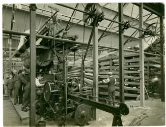 Axminster Jacquard tear, fábrica de tapetes, 1923